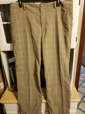 Under Armour Dress Pants Men's Khaki Plaided New  42 X 32 WORE ONCE ** • $25