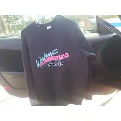 Vintage 90s Workout America Atlanta Sweatshirt/Shirt Gym/workout 1990s Size L • $40
