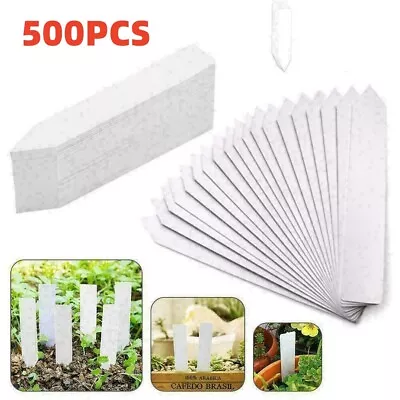  50-200 White Plastic Plant Labels Sticks | Waterproof Garden Markers Name Tags • £3.83