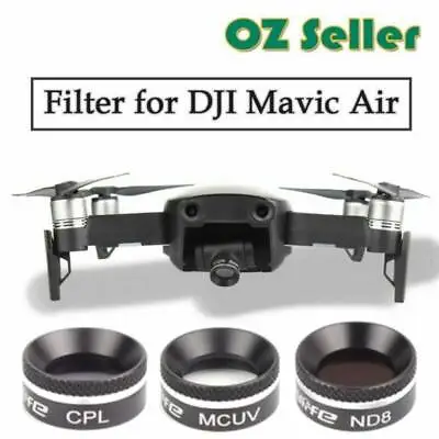 $49.58 • Buy 3x For DJI Mavic Air Drone Lens Filter CPL/MCUV/ND8 Camera Part  Accessory Set