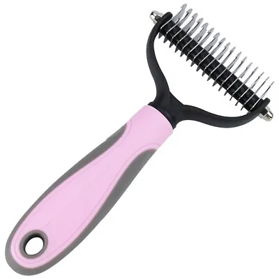 Pet Dog Professional Comb Brush Cat Undercoat Grooming Comb Rake Tool • £8.66