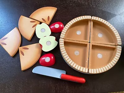 Melissa & Doug Make & Serve Apple Pie ● Hard To Find ~ 14pc Wood Set ● Very Rare • $69.89