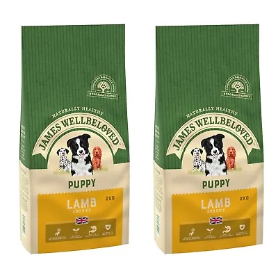 James Wellbeloved Puppy Dog Lamb & Rice Kibble Dry Dog Food Biscuits 4kg • £23.89