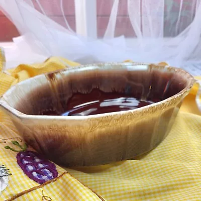 McCoy Vintage Brown Drip Glaze Oval Casserole Baking Serving Dish 7071 USA • $18.71