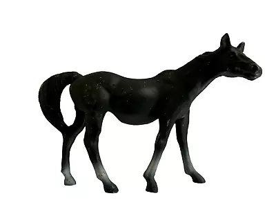 Vintage Durham Industries Horse - Black Standing - Cast Metal Hong Kong 1976 • $7.98