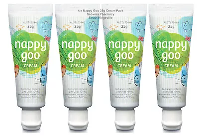 4 X Nappy Goo Cream 25g Travel Size Value Pack Royal Children's Hospital **NEW** • $29.95