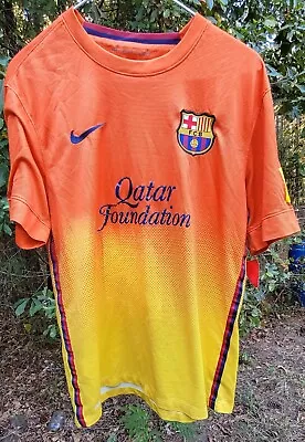 Barcelona Soccer Futbol Jersey Adult M Great Shape See Pics Orange Nike • $25