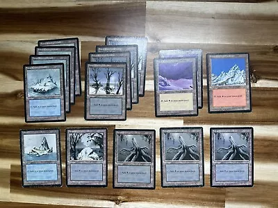 MTG Vintage Basic Land Collection  Snow Covered Lot Ice Age Revised Urzas Mirage • $4.99