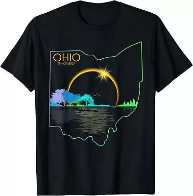 Total Solar Eclipse 2024 State Ohio Totality April 8  Unisex T-Shirt • $19.99