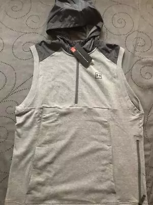 Under Armour Fitted 1/2 Zip Pullover Sleveeles Hoodie Size Xl Men $70.00 • $42.99