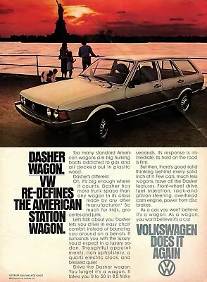 $9.99 • Buy Vtg 70s VOLKSWAGEN DASHER STATION WAGON MAGAZINE PRINT AD Car VW Pinup Page