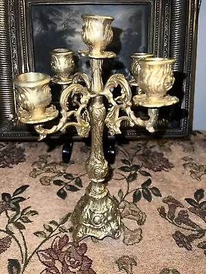 Vintage Candelabra French Brass  5arm • $160