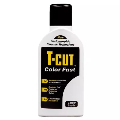 T-Cut 3 In 1 Color Fast Paintwork Restorer Car Polish White 500 Ml Packaging • £11.50