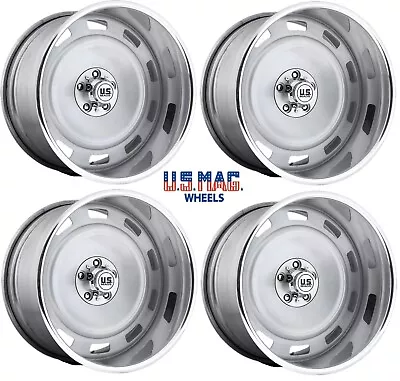 20 Scottsdale Us Mag Wheels Rims C/k1500 Staggered Rally Silver • $1508