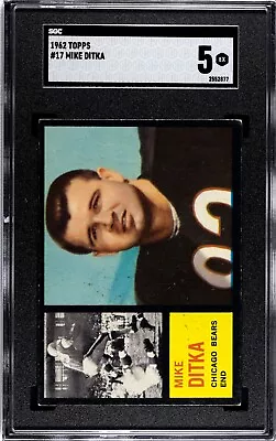 1962 Topps #62 Mike Ditka Rookie SGC 5 HOF • $499.99