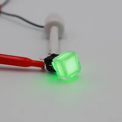 10Pcs 9.2*9.2mm Square 6Pin With LED Momentary SPST Mini Push Button Tact Switch • $7.80