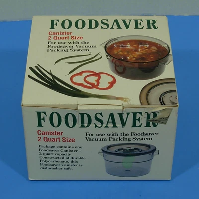 $13.78 • Buy New 90's Foodsaver Tilia 2 Quart Vacuum Sealing Canister Smoke Made In USA B-156