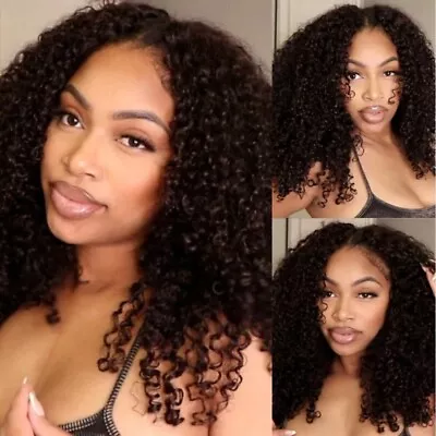 Malaysian Curly U Part Human Hair Wig No Leave Out Glueless Wear And Go Wig Full • $75.31