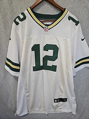 Aaron Rodgers Authentic On Field Nike Green Bay Packers Away Jersey Size 48 • $89.77