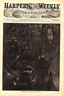 MOONSHINERS TENNESSEE. KENTUCKY MOUNTAINS Original Antique Engraving 1878 • $39