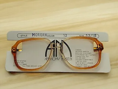 Vintage Anthony Martin Eyeglass Frame Two-Toned Red Morgan 53-18-140 80's NOS • $9.99