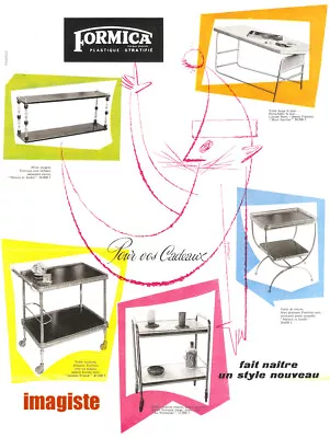 Original Vintage French Ad (1957): Formica / Cyma Watches • $15