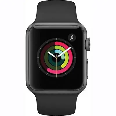 $79.99 • Buy Genuine Apple Watch Series 2 42mm Aluminium Case Black Sport Band - Smartwatch