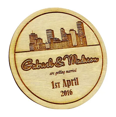 $81.39 • Buy Personalized Wedding Magnets 20 Rustic Wedding Save The Date Cards-stz