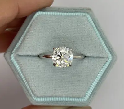 $6561.76 • Buy Diamond Engagement Ring D VS1 3 Ct Round Solitaire AGI Certified 14K White Gold