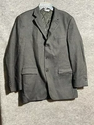 Joseph & Feiss Sport Coat Blazer Mens 46 Single Breasted Tweed Notch Gray • $29.99