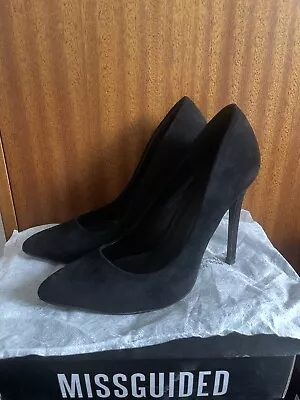 £20 • Buy Misguided Black Faux Suede Stiletto Court Shoes