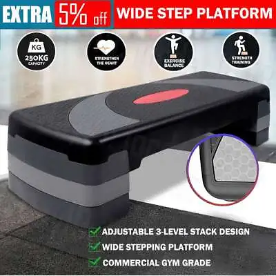 3 Levels Aerobic Workout Home Gym Fitness Exercise 4 Block Step Level Stepper AU • $35.75