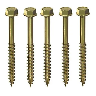 M6 M8 M10 M12 Solo Coach Screw Flange Hex Head Yellow Zinc Sleeper Turbo Screws • £5.29