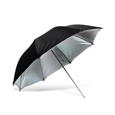 33  Studio Photo Lighting Flash Reflective Black And Silver Umbrella • $8.02