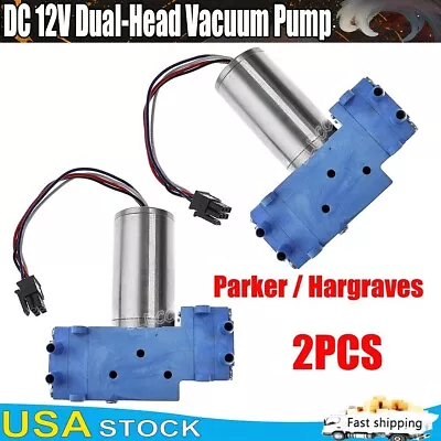 2PCS 450mA 12V Mini Dual-Head Diaphragm Vacuum Pump Brushless DC Motor Air Pump • $39.99