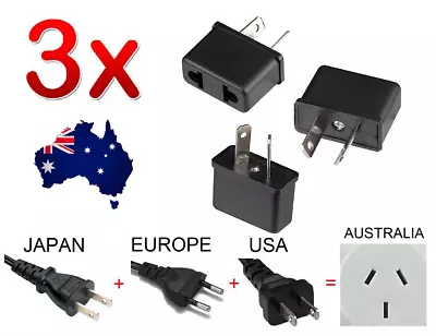$6.79 • Buy 3x USA US EU ADAPTER PLUG TO AU AUS AUSTRALIA TRAVEL POWER PLUG CONVERTER JAPAN