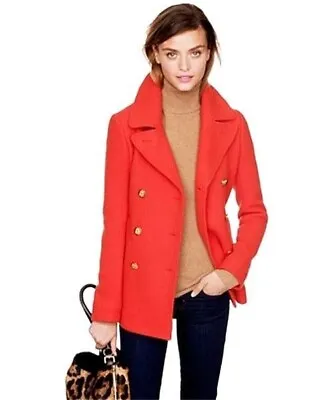 J.Crew Gorgeous Women's Sz 10 Nello Gori Majesty Peacoat Red Orange Bright Flame • $79.99