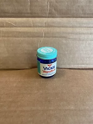 Vintage Vicks VapoRub 1.3 Oz Rare Blue Glass Jar With Label Empty • $45