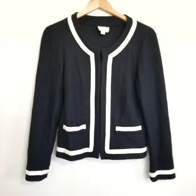 ECI New York Black & White Wool Blend Jacket Size S • $17.99