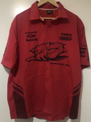 Holden Racing Team Button Up Shirt Short Sleeve Mens XL HRT HSV Mobil 1 Rockstar • $44.90