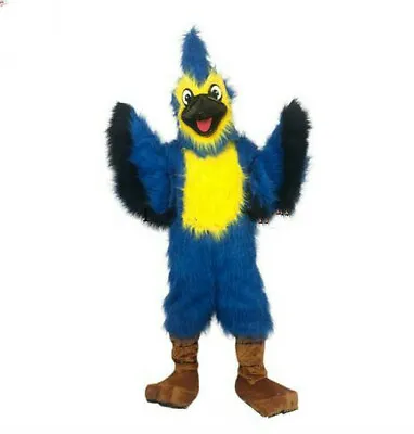 £411.72 • Buy Blue Long Fur Eagle Hawk Bird Furry Mascot Costume Cosplay Dress Outfit Fursuit