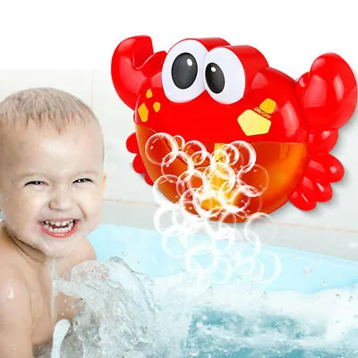 £9.99 • Buy Crab Bubble Bath Toys Electronic Bubble Maker Pool Bathtub Soap Machine Kids Toy