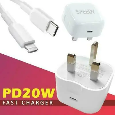 £9.60 • Buy For IPhone 14 13 12 11 Pro MAX XR Fast Charging USB-C 20W PD Plug Charger Cable