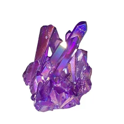 Natural Quartz Crystal Point Stone Cluster Aura Rainbow Titanium Specimens Reiki • $8.54