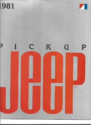 1981 Jeep J-10 And J-20 Pickup Sales Brochure. Honcho Townside And Laredo   • $9.99