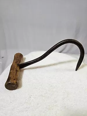 ANTIQUE Vtg WROUGHT IRON FISH MEAT HAY-BALE ICE HOOK TOOL • $29.99