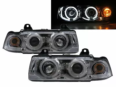 3-Series E36 90-98 Sedan/Touring CCFL Projector Headlight Chrome US For BMW LHD • $447.36