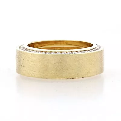 Yellow Gold Diamond Hidden Side Eternity Men's Wedding Band 18k Rnd 1.40ctw Ring • $5999.99