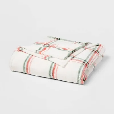 Holiday Print Microplush Bed Blanket - Threshold Red/Green Plaid Twin/Twin XL • $29.99