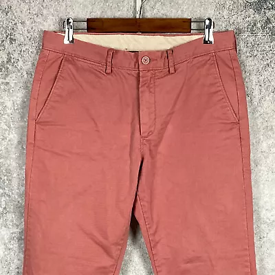 J.Crew Mens Urban Slim Straight Chino Pants Size 32 X 32 Salmon Pink Solid Twill • $16.09